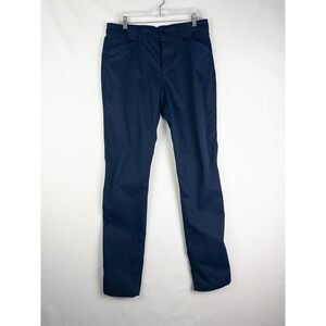 Myles Golf Pants Mens 33x34 Navy Stretch Chino Performance Straight Flat Front